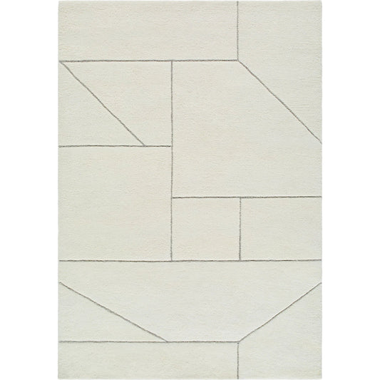 Portobello PBO-2316 Rug by Livabliss in ivory, charcoal. Made from wool in a unique style.