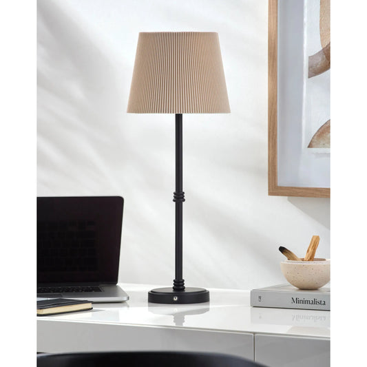 Parcey Buffet Table Lamp (Set of 2) by Livabliss. Made from iron, polyester in a modern style.