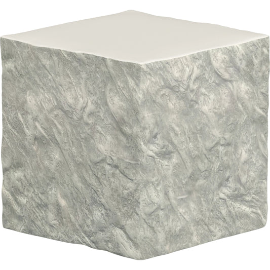 Antique Outdoor Stone End Table by Sunset West in stone. Made from gfr concrete in a modern style.