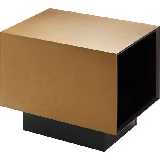 Peaceful Coffee Table by Surya in gold, dark brown and painted. Made from manufactured wood in a modern style.