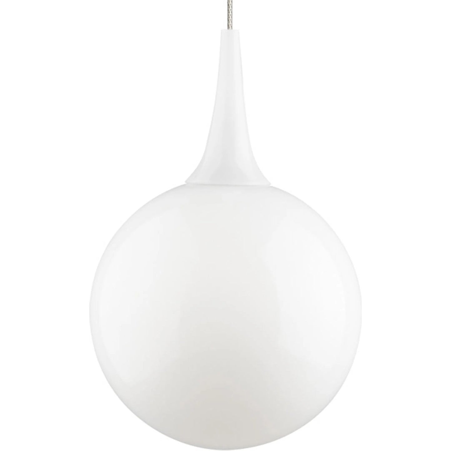 003 SI-2229062,SI-2229063 | Primary Silo | Pele Pendant by Visual Comfort & Co. in white and satin nickel. Made from glass in a unique style.