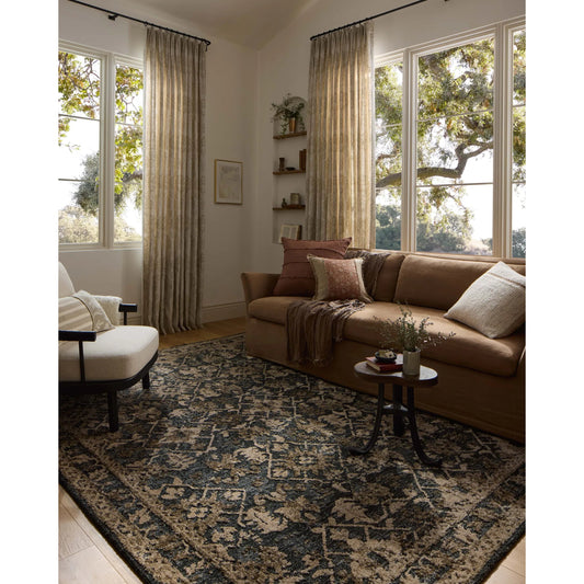 Percival PCV-05 Rug by Loloi in denim, granite. Made from 100% polyester in a unique style.