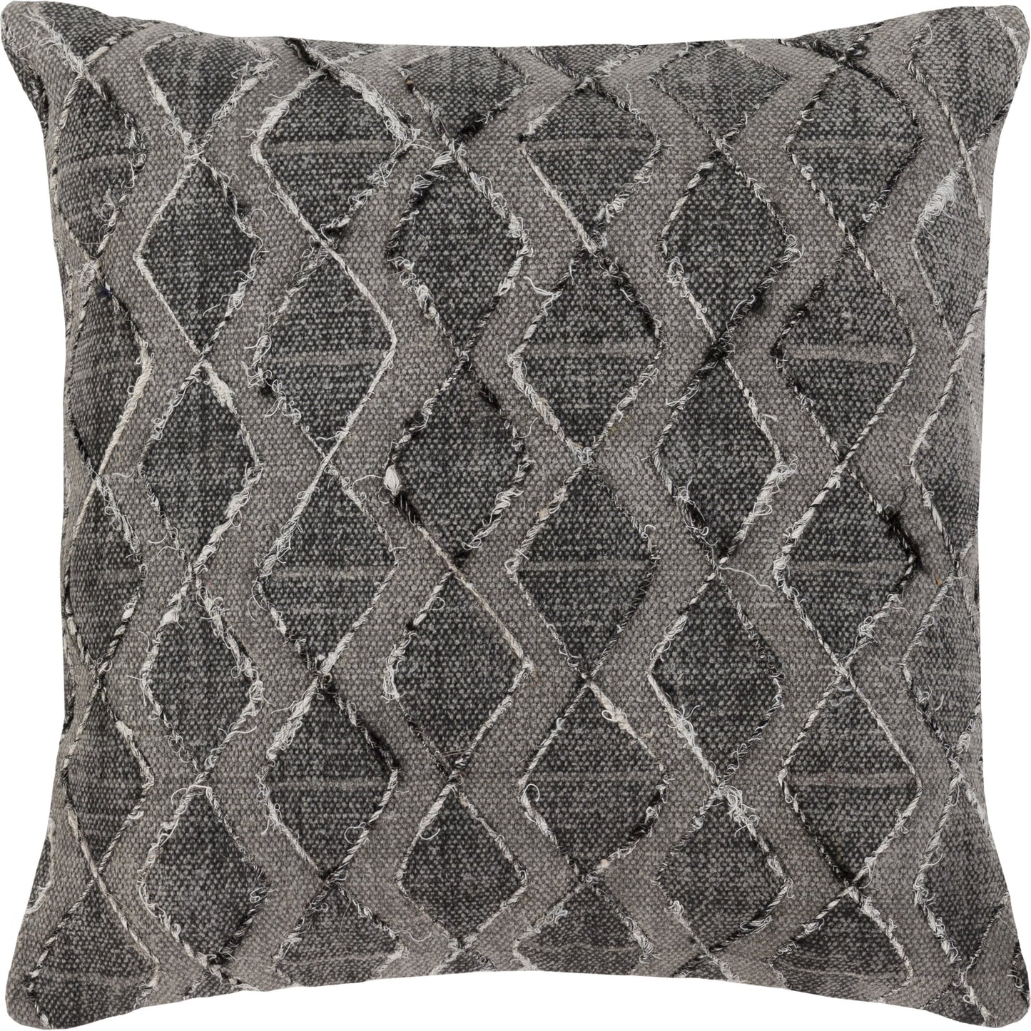 006 S-234072,S-234073 | Primary Silo | Peya Pillow - 15204 by Surya in black, medium gray, white. Made from 100% cotton in a eclectic & global style.