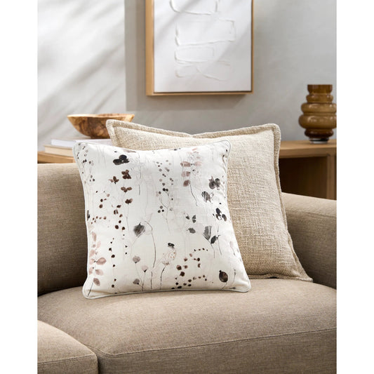 Painterly Florals Pillow - 498476 by Surya. Made from front: 100% cotton, back: 100% cotton in a cottage & farmhouse style.