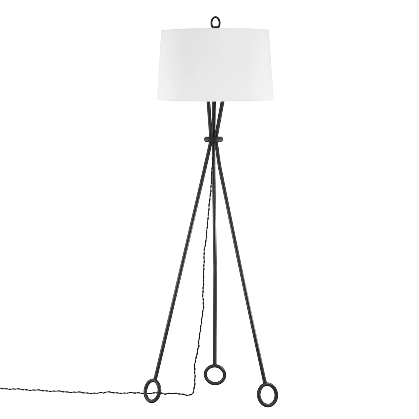 001 SI-2030289 | Additional Silo | Santa Monica Floor Lamp by Troy in forged iron. Made from steel in a modern style.