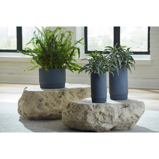 Harvest Planter by Phillips Collection in stone cast. Made from resin composite in a modern style.