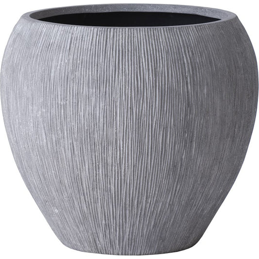 Brianna String Planter by Phillips Collection in gray and raw gray. Made from resin composite in a transitional style.