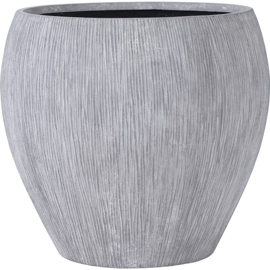 Brianna String Planter by Phillips Collection in gray and raw gray. Made from resin composite in a transitional style.