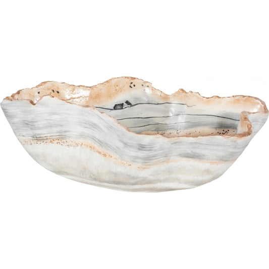 Cast Onyx Bowl by Phillips Collection in multi colored. Made from unique in a rustic style.
