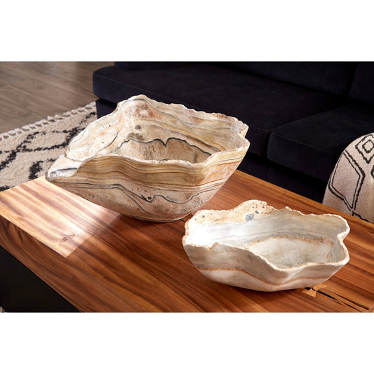 Cast Onyx Bowl by Phillips Collection in multi colored. Made from unique in a rustic style.