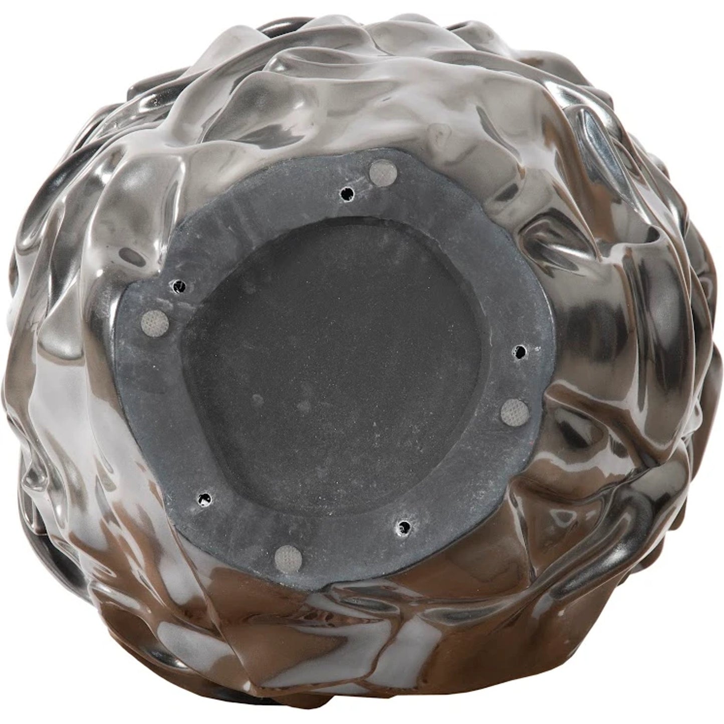 003 SI-1944828 | Additional Silo | Drape Planter, Liquid Silver by Phillips Collection in liquid silver. Made from resin in a modern style.