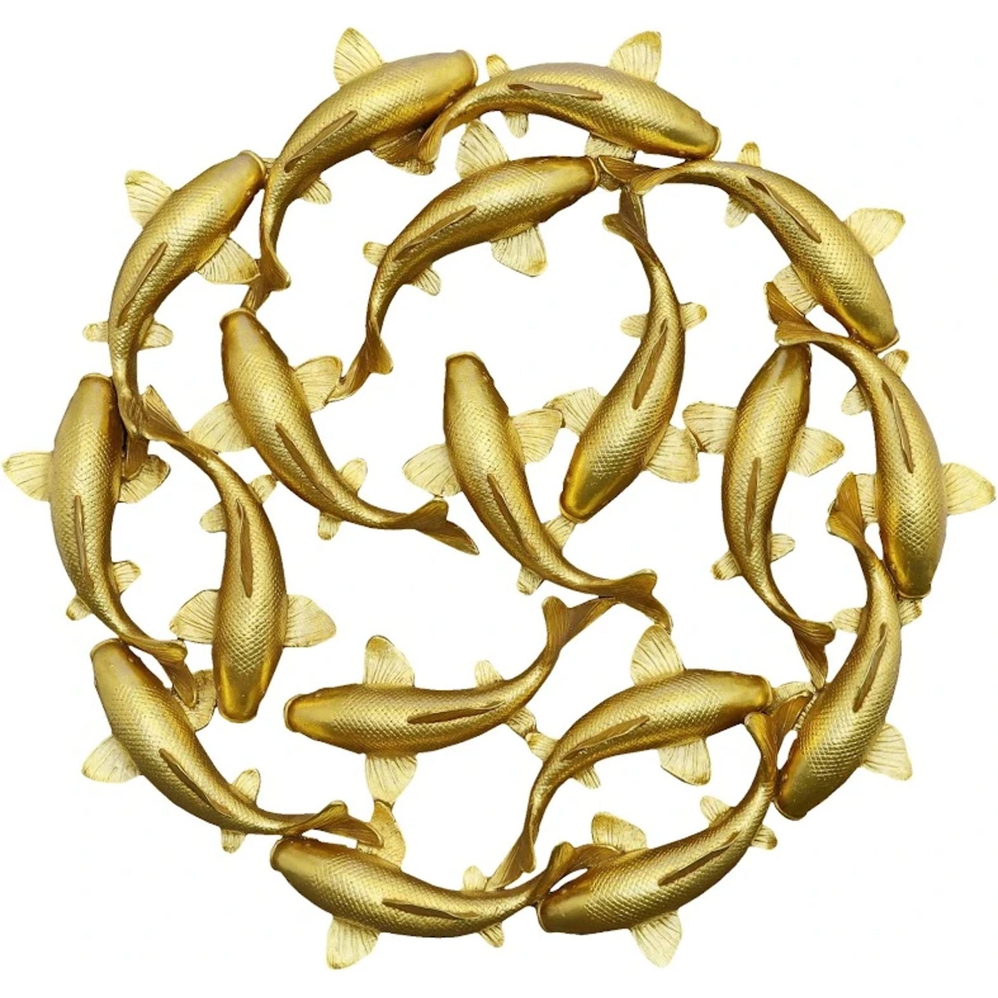 001 SI-2138207 | Primary Silo | Koi Wall Art I by Phillips Collection in gold leaf. Made from resin in a modern style.