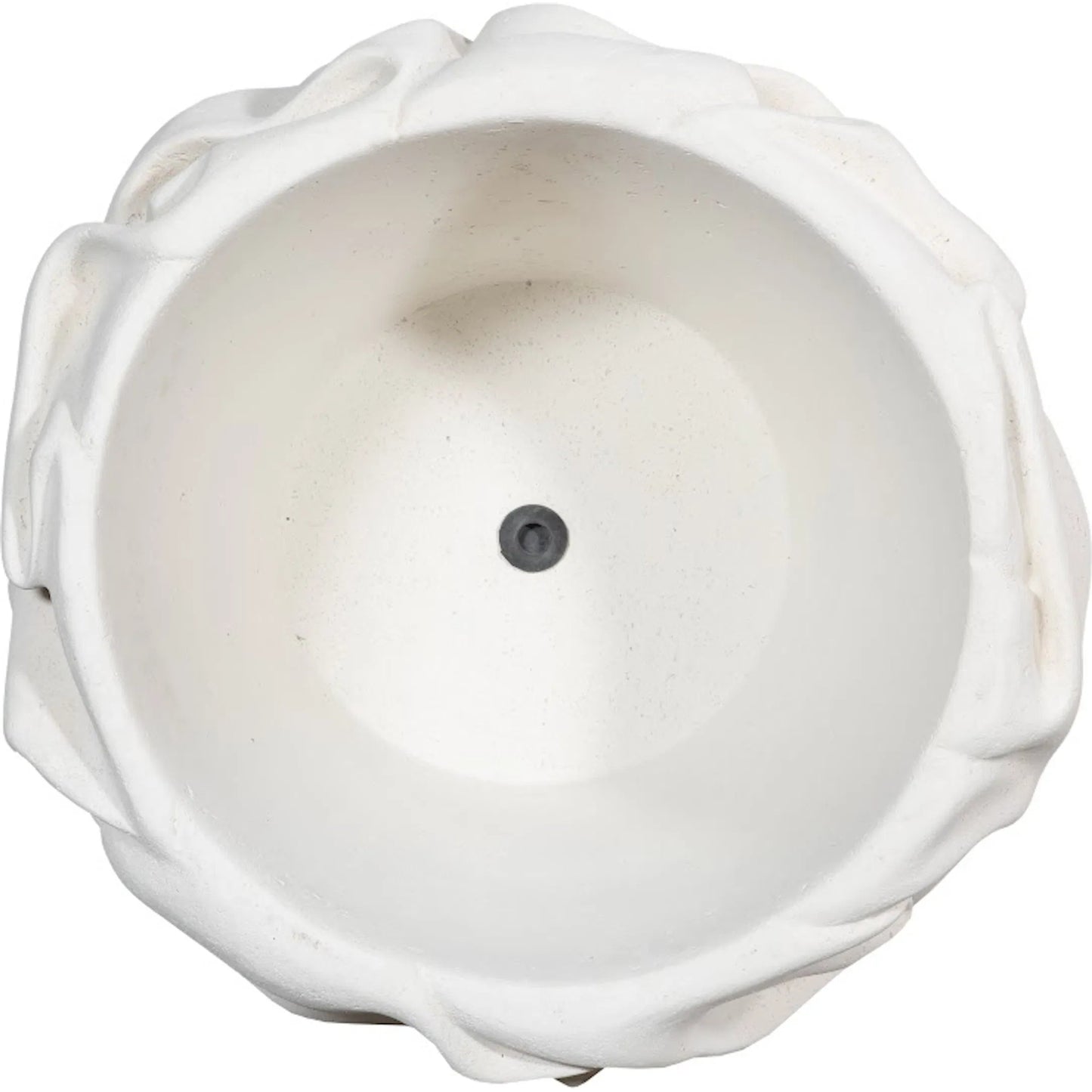 003 SI-2299703 | Additional Silo | Drape Planter, White Stone by Phillips Collection in white stone. Made from resin, stone composite in a modern style.