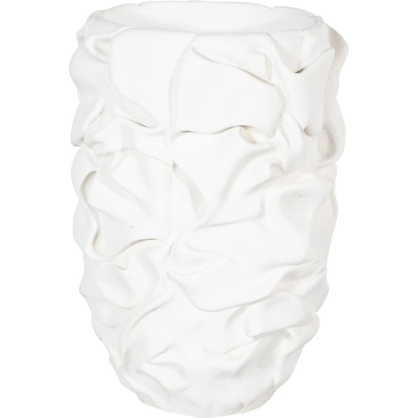 004 SI-2299703 | Additional Silo | Drape Planter, White Stone by Phillips Collection in white stone. Made from resin, stone composite in a modern style.