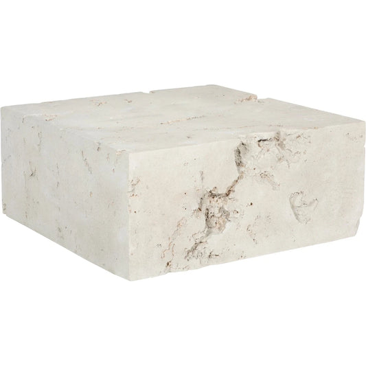 Formation Square Coffee Table by Phillips Collection in roman stone. Made from resin composite in a modern style.