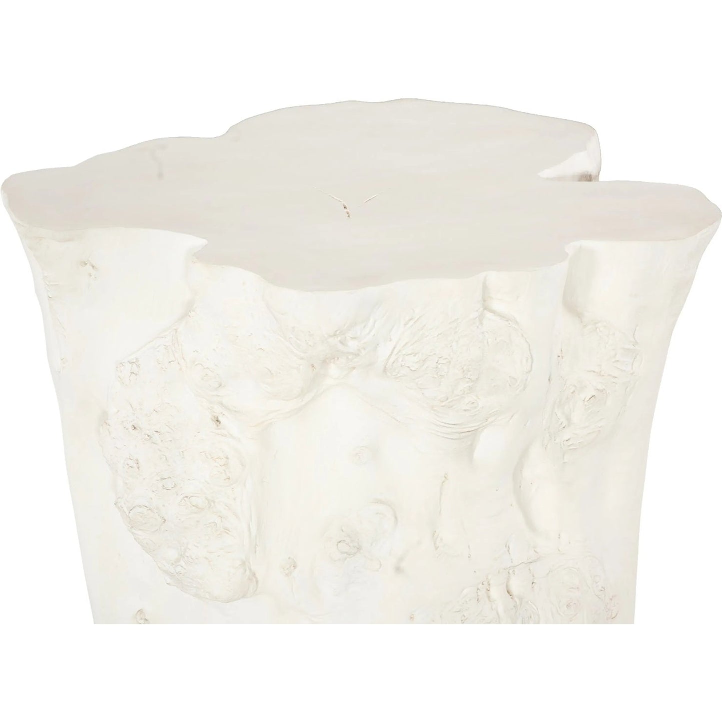 003 SI-2445384 | Additional Silo | Log Side Table by Phillips Collection in white and faux bleached. Made from resin in a unique style.