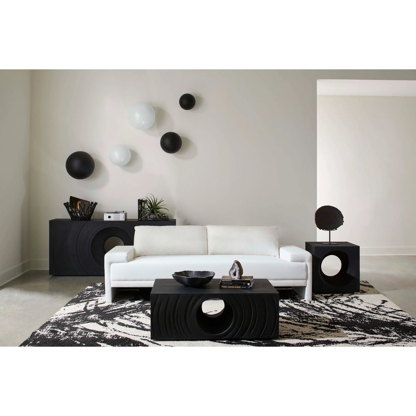 005 SI-2527726 | Lifestyle | Void Side Table by Phillips Collection. Made from resin, stone composite in a unique style.