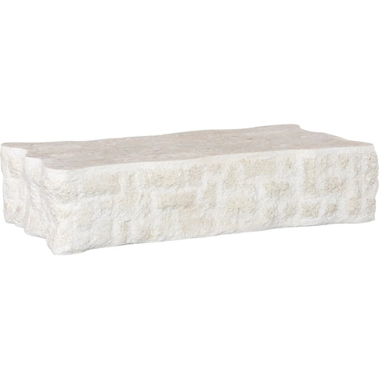 Mactan Coffee Table by Phillips Collection in beige, gray, off white, white and natural. Made from stone in a modern style.