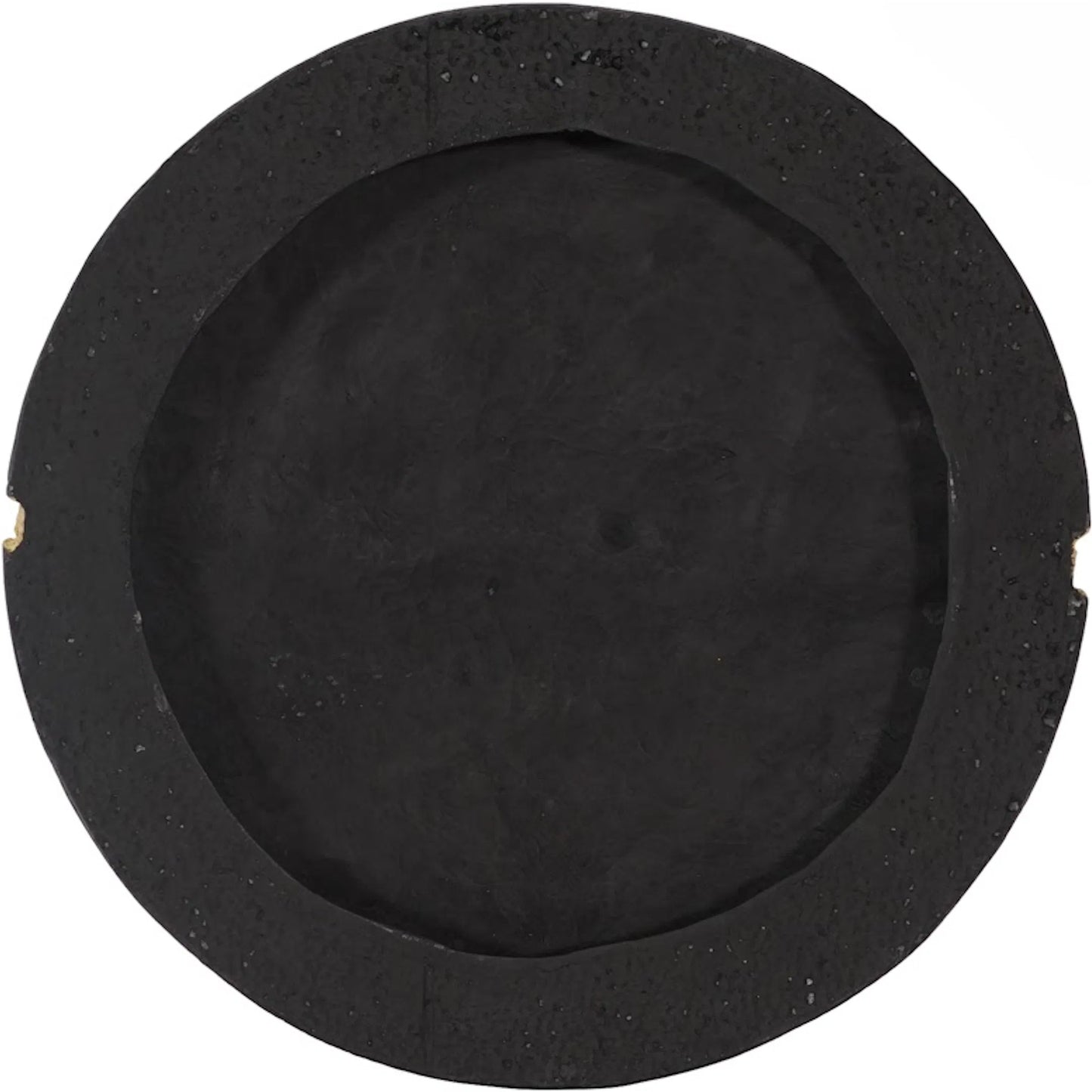 003 SI-2452533 | Additional Silo | Rift Wall Tile Circle by Phillips Collection in black, gold and gold leaf, matte lacquer. Made from resin in a unique style.