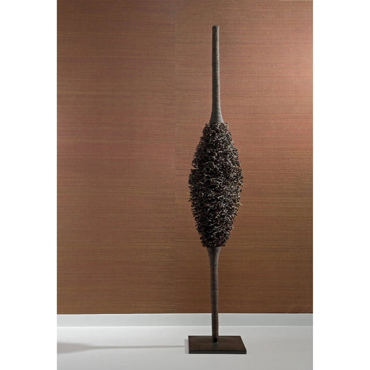 Urchin Sculpture by Phillips Collection in brown. Made from natural fibers in a modern style.