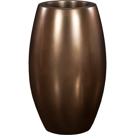 Elonga Planter Polished by Phillips Collection in brown and bronze. Made from resin in a modern style.