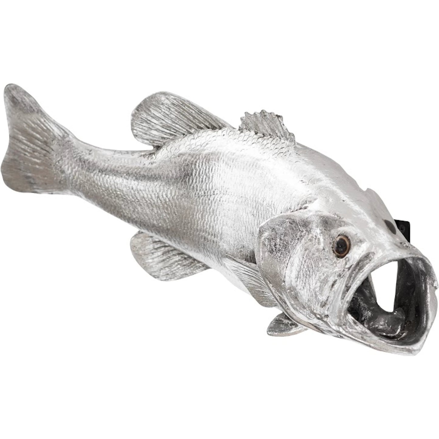 004 SR-820578 | Additional Silo | Largemouth Bass Fish by Phillips Collection in silver and silver leaf. Made from resin in a coastal style.