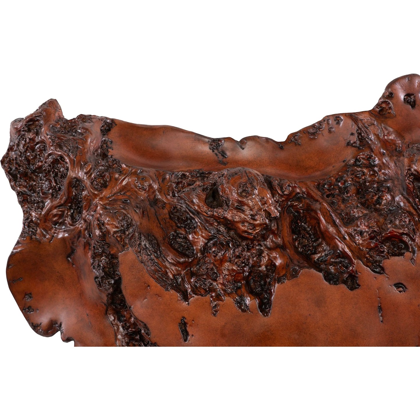003 SI-1944762 | Closeup | Burled Rosewood Wall Art by Phillips Collection in brown and faux bois. Made from resin, faux bois in a rustic style.