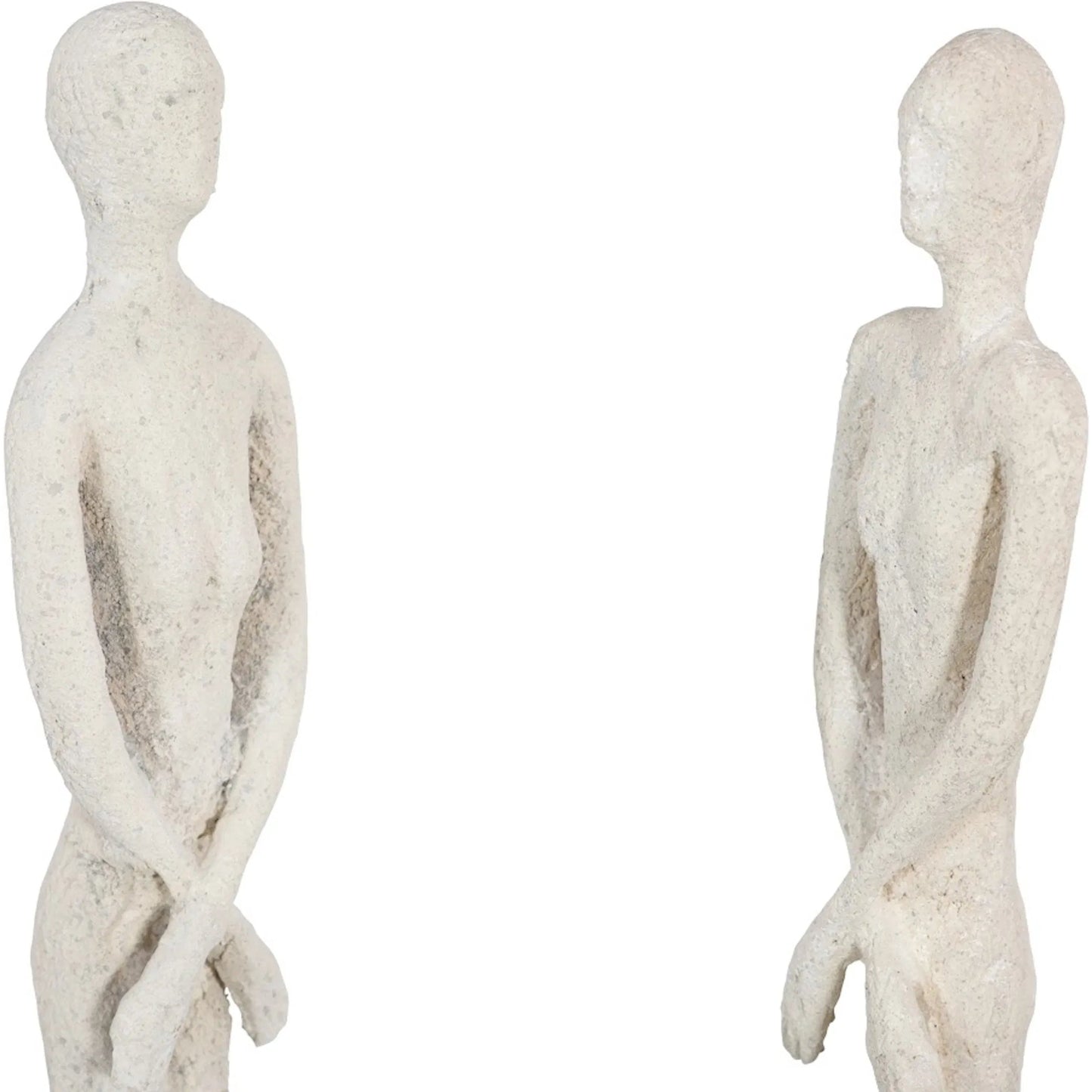 008 SR-820920 | Additional Silo | Skinny Male and Female Sculpture by Phillips Collection in off white and roman stone. Made from resin in a eclectic & global style.