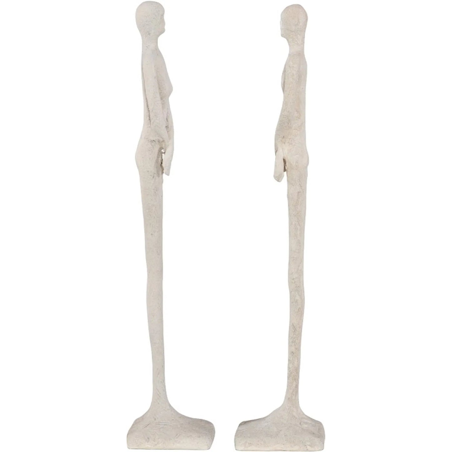006 SR-820920 | Additional Silo | Skinny Male and Female Sculpture by Phillips Collection in off white and roman stone. Made from resin in a eclectic & global style.