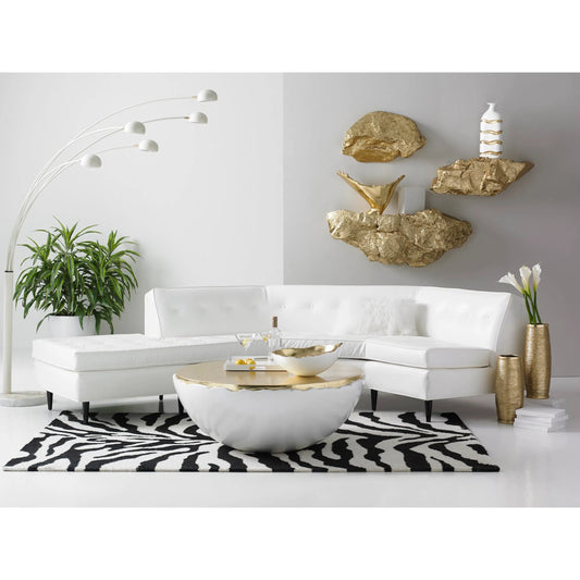 Boulder Wall Art by Phillips Collection in gold and gold leaf. Made from resin in a modern style.