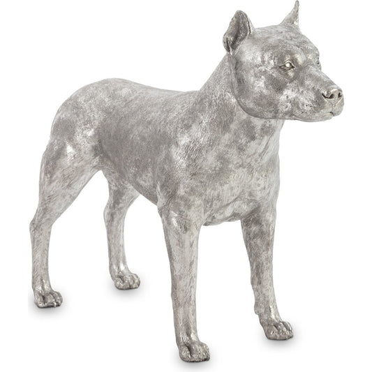 Pit Bull by Phillips Collection in silver and silver leaf. Made from resin in a eclectic & global style.