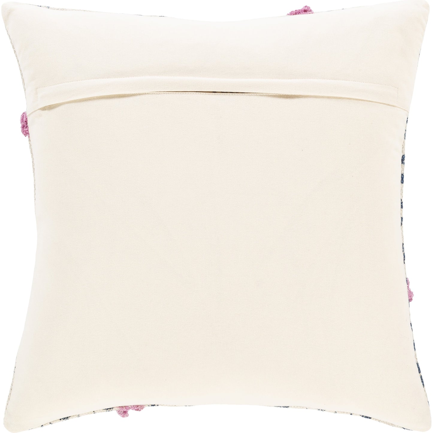002 SR-880803,SR-880804,SR-880807,SR-880808 | Additional Silo | Phoebe Pillow - 37074 by Surya in purple, beige, dark blue, teal. Made from 100% cotton in a rustic style.