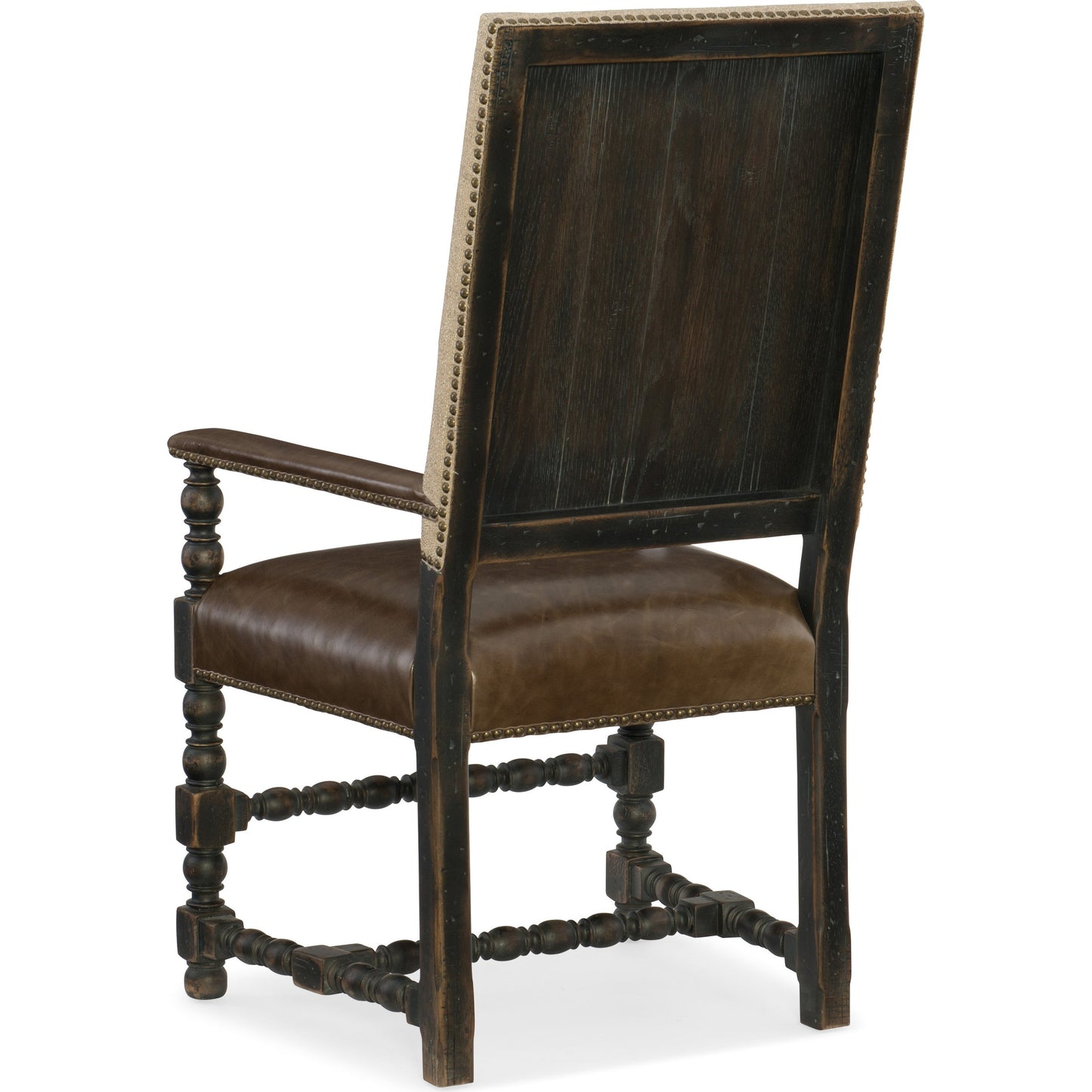 002 SI-1748963 | Additional Silo | Hill Country Comfort Upholstered Arm Chair (Set of 2) by Hooker Furniture in brown and huntington collis. Made from fabric, leather in a traditional style.