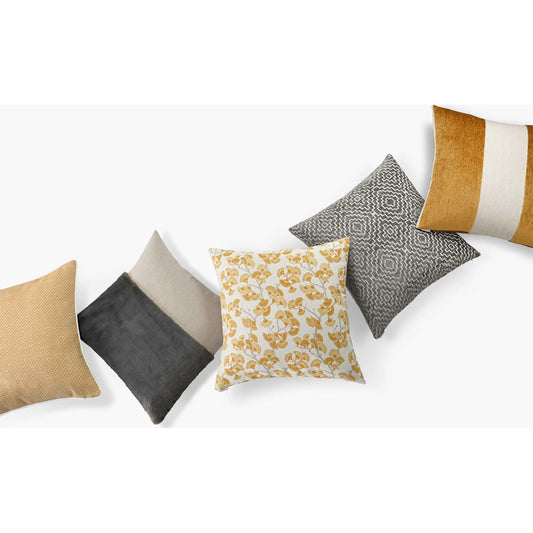 Cortina Pillow by DV Kap Home in lemon. Made from 100% polyester in a modern style.