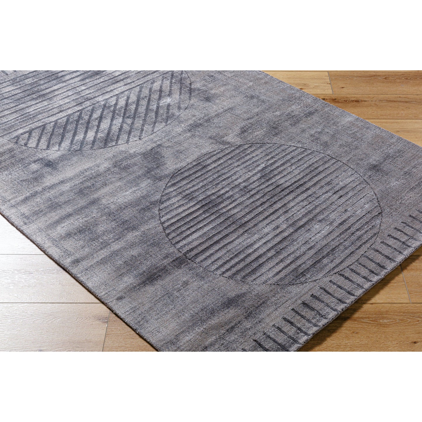 004 SI-2163232,SI-2163233,SI-2163234,SI-2163235,SI-2163236,SI-2163237 | Closeup | Pier Rug - 484691 by Surya in slate gray, charcoal, ash. Made from viscose in a unique style.
