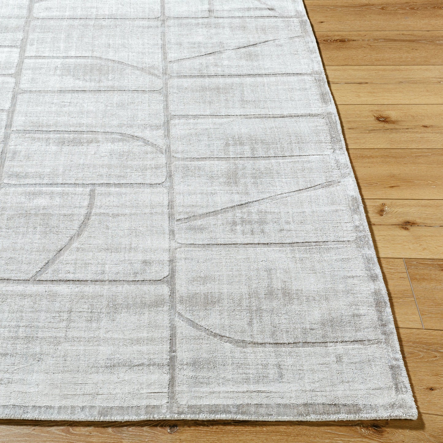 003 SI-2163256,SI-2163257,SI-2163258,SI-2163259,SI-2163260,SI-2163261 | Closeup | Pier Rug - 484735 by Surya in light silver, slate, silver. Made from viscose in a unique style.