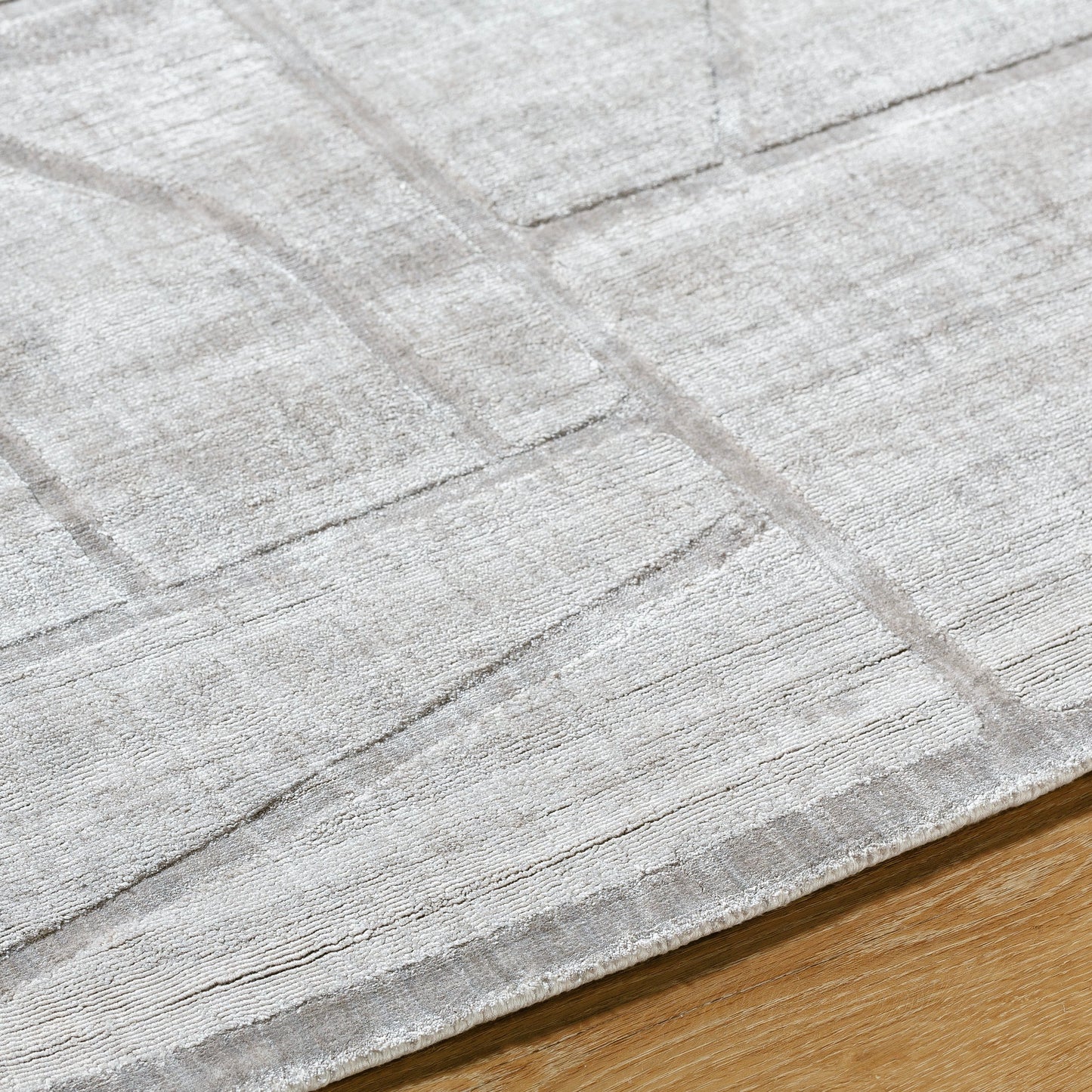 004 SI-2163256,SI-2163257,SI-2163258,SI-2163259,SI-2163260,SI-2163261 | Closeup | Pier Rug - 484735 by Surya in light silver, slate, silver. Made from viscose in a unique style.