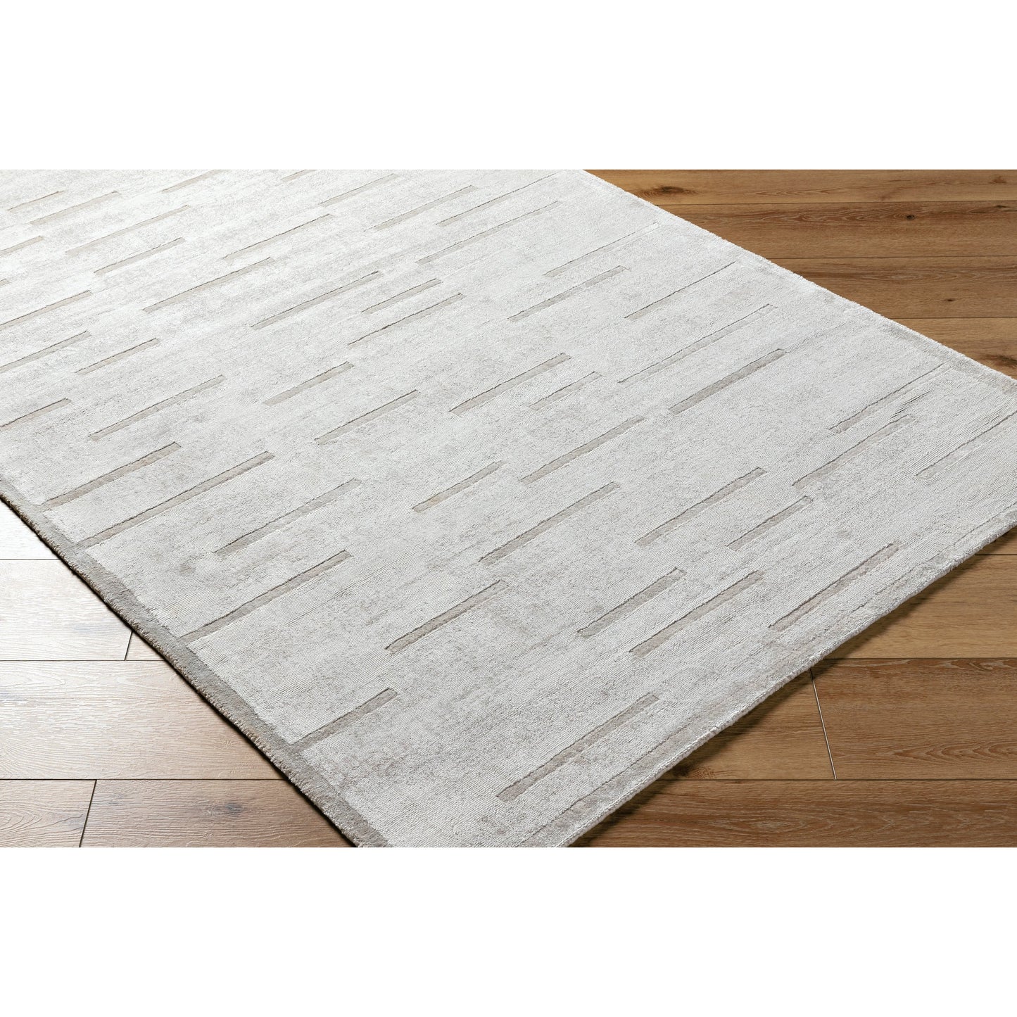 005 SI-2163262,SI-2163263,SI-2163264,SI-2163265,SI-2163266,SI-2163267 | Closeup | Pier Rug - 484746 by Surya in ivory, silver, light gray. Made from viscose in a unique style.