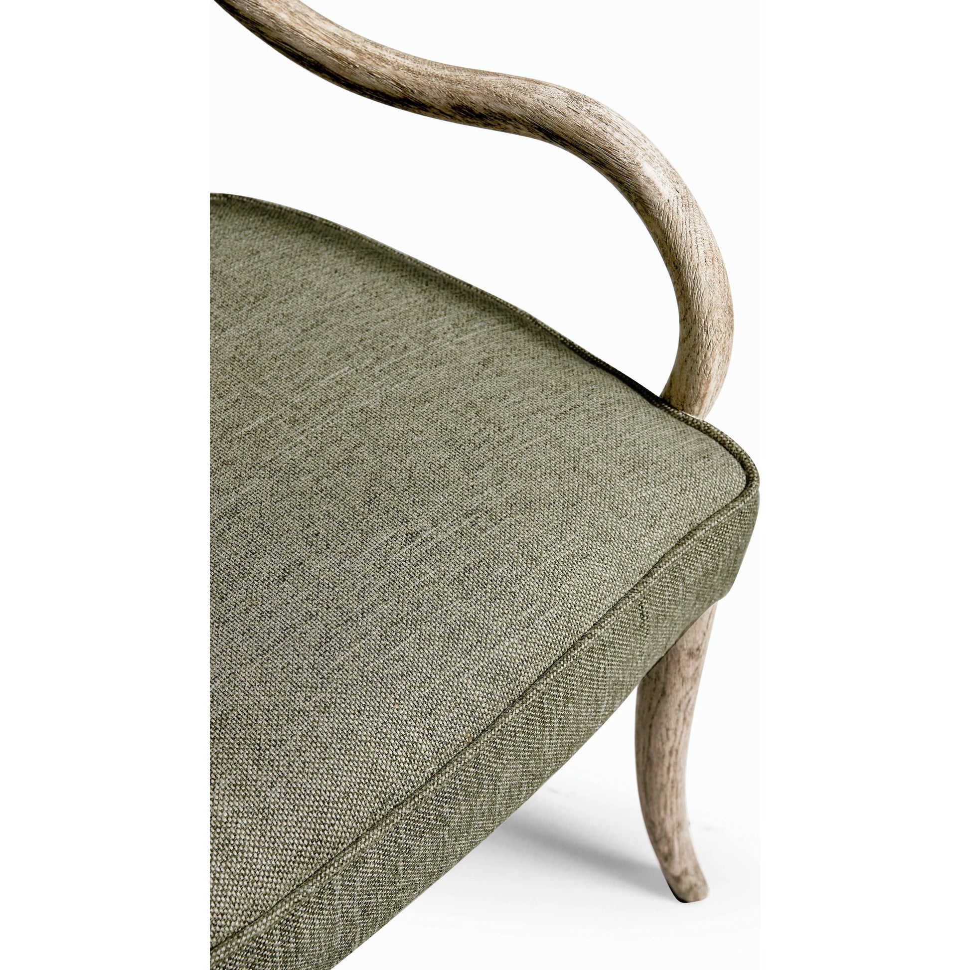 Ampney Arm Chair (Set of 2) by Jonathan Charles in light brown and washed grey oak. Made from oak, foam, fabric in a traditional style.