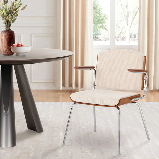 Nara Armchair by Pasargad Home in beige, brown. Made from metal, wood in a traditional style.