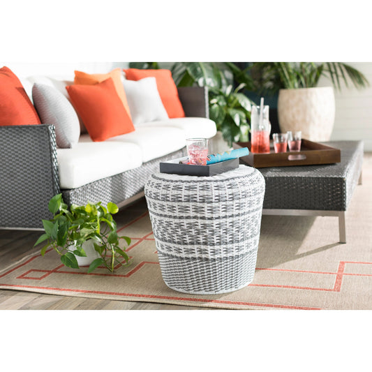 Parkdale Indoor/Outdoor by Surya in charcoal, white and paintedmattepainted. Made from 100% polyethylene in a eclectic & global style.