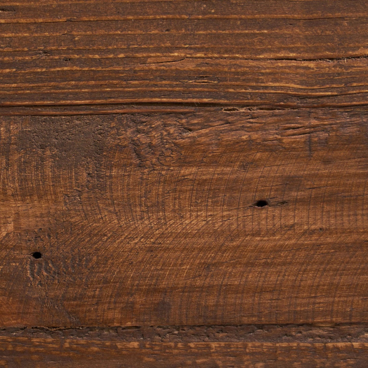 004 SR-897780 | Closeup | Porter Barstool by Kosas Home in rustic mahogany. Made from reclaimed pine top, iron legs in a modern style.