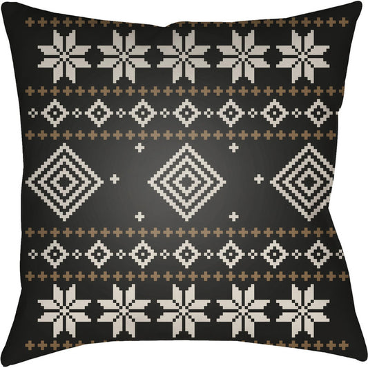 Fair Isle II Pillow - 24646 by Livabliss. Made from front: 100% polyester, back: 100% polyester in a traditional style.