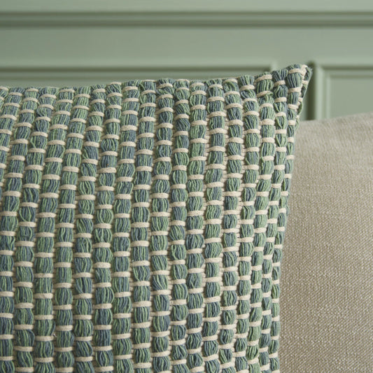 Wahkiakum Pillow by HedgeApple Essentials in green. Made from cotton in a eclectic & global style.
