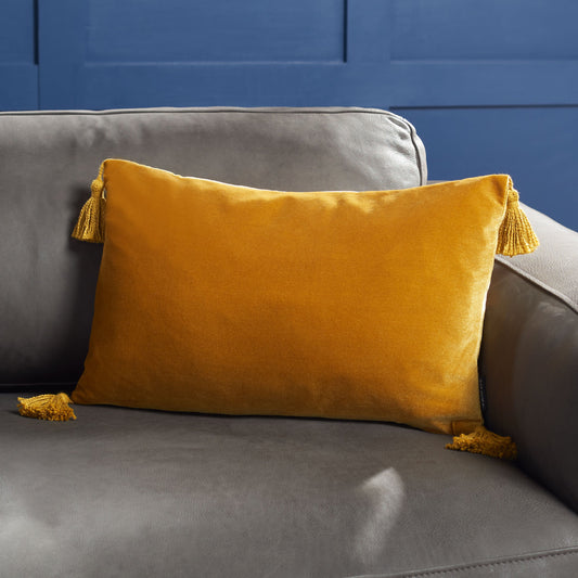 Highpoint Pillow by HedgeApple Essentials in mustard. Made from 100% polyester in a transitional style.