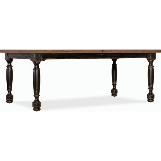 Americana Leg Dining Table by Hooker Furniture. Made from oak veneers with solid-wood edge top in a modern style.