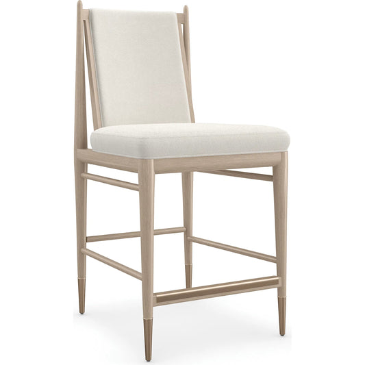 Unity Light Counter Stool by Caracole. Made from oak in a transitional style.