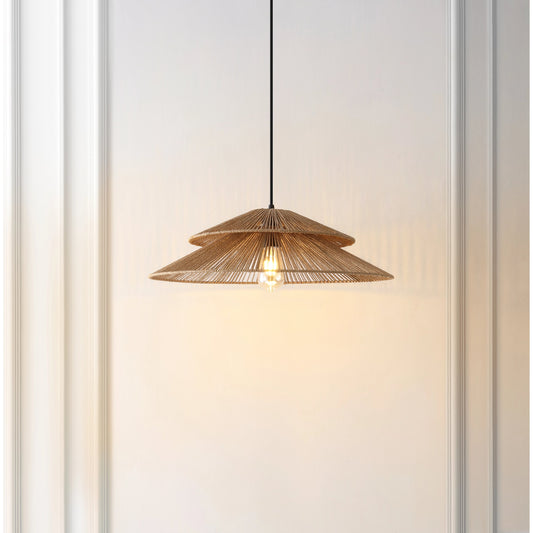 Eden Pendant by HedgeApple Essentials in natural, black. Made from paper in a modern style.