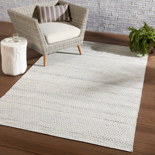 Penrose PNR03 Indoor/Outdoor Rug by Jaipur Living in cream, gray. Made from 100% polyester in a unique style.