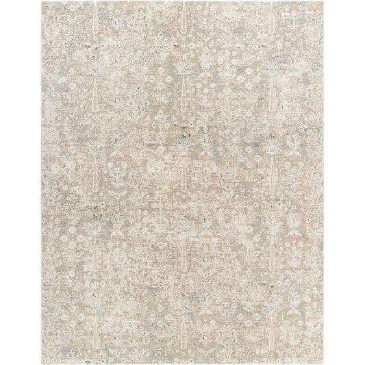 001 SI-2244714 | Primary Silo | Poetry POI-2300 Rug by Livabliss in cream, light slate, tan, light sage, sage. Made from polyester in a unique style.